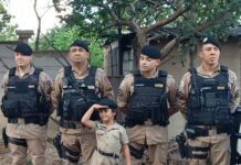 Em São Joaquim de Bicas, Polícia Militar realiza sonho de menina de 6 anos em festa de aniversário