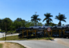 Carreta-cegonha estraga na trincheira de Igarapé e complica trânsito nesta quarta-feira (19)