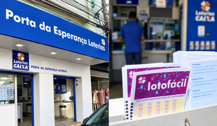 Fachada de Loterias e Bilhetes Lotofácil